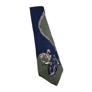 100% Silk Mark Alexander‎ Tie Jazz Theme